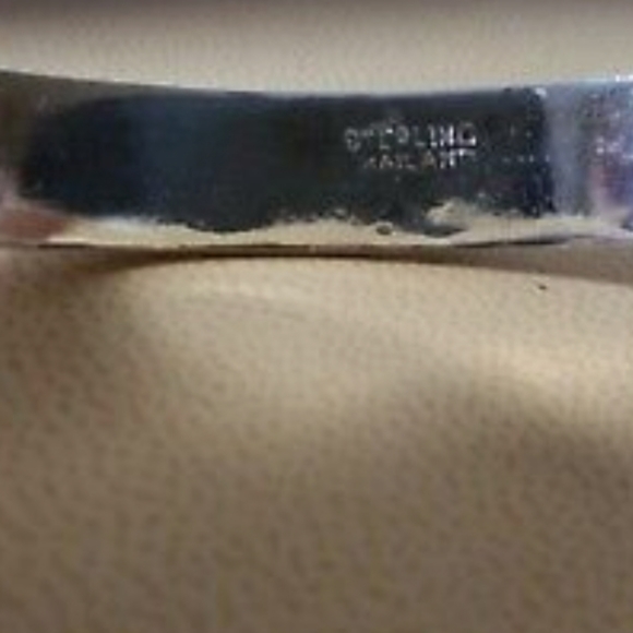 Vintage - Sterling Silver Floral Etched Women Hinged Bangle Bracelet in 10mm - Picture 8 of 8